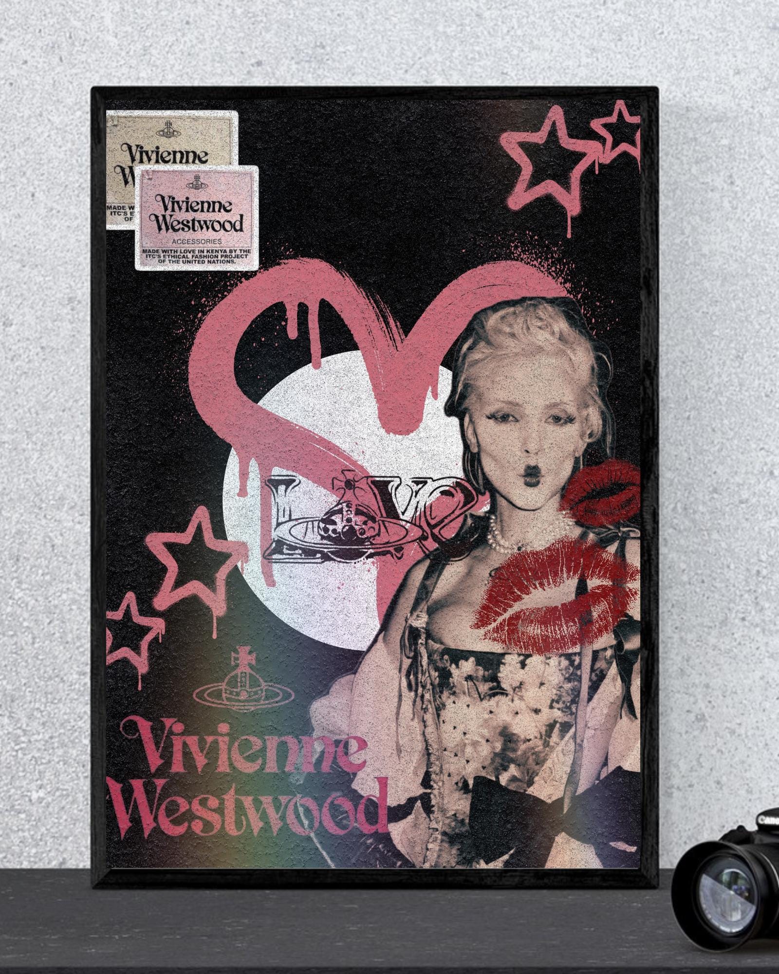 イギリス シルクスクリーン ポスター UK ヴィヴィアン アート 57cm Vivienne Westwood Poster - Etsy UK