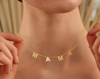 Personalized Sterling Silver Initial Necklace: Custom Letter Pendant, Gold Plated