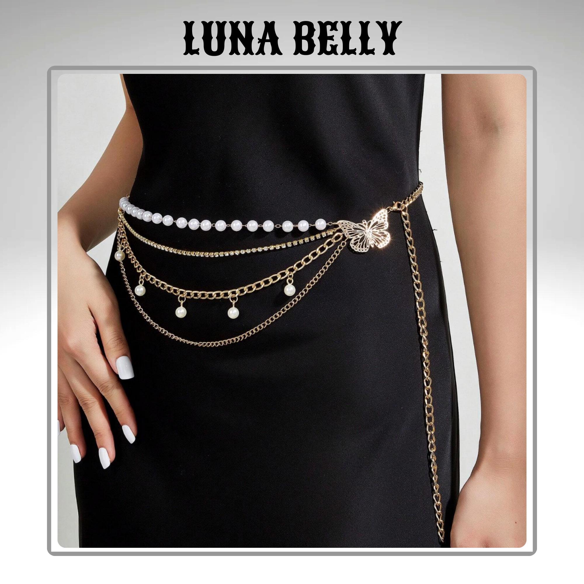 小物 archive D.I.A butterfly chain belt y2k Y2K Pearl, Butterfly Chain Belt – Trendy Waist Accessory for