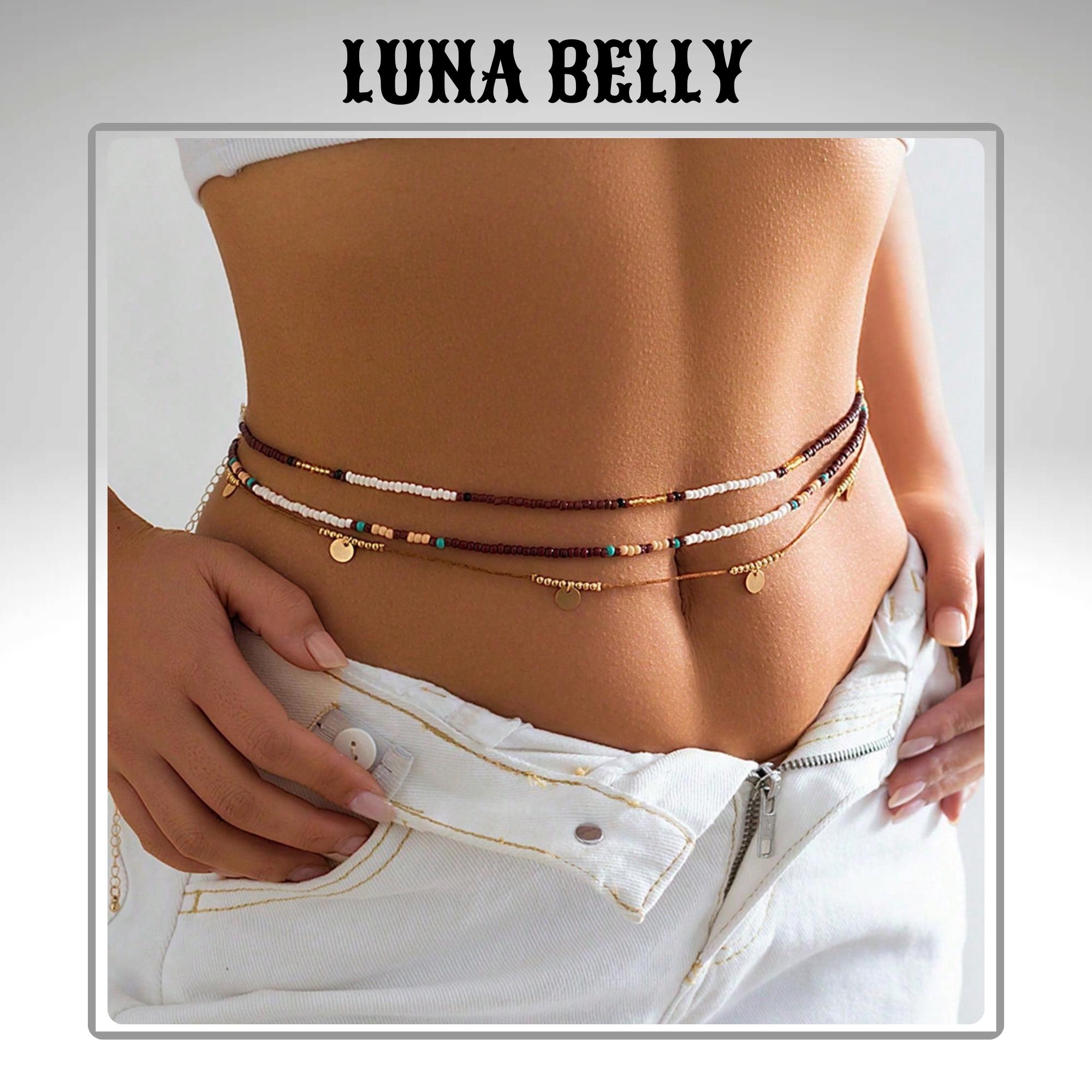 Beaded Seashell Waist Chain Set: Boho Beach Belly Jewelry - Etsy display picture 1