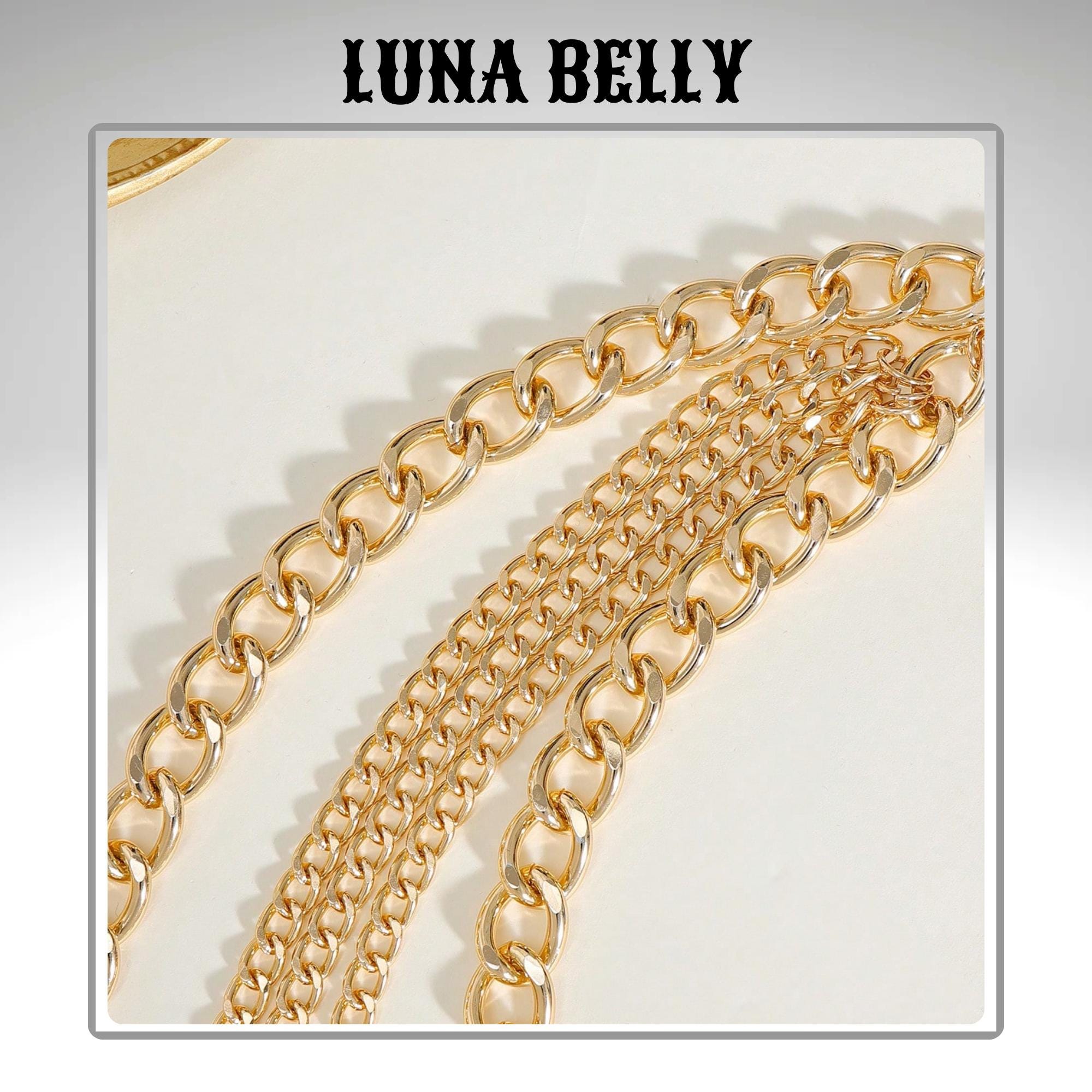 Multi-layer Cuban Link Waist Chain  Belt With Long Balls And Tassels Ingemark Multilayer Belly Waist Chain Women Summer Bikini  main image 2