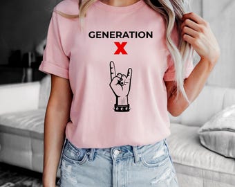 T-shirt génération X pour toujours, t-shirt graphique rétro, cadeau pour la génération X, chemise rocker graphique, chemise génération X vintage, t-shirt fier génération X, pour les fans de rock