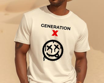 Gen X Forever T-Shirt, Retro Graphic Tee, Gift for Gen X, Graphic Smiley Shirt, Vintage Generation X Shirt, Proud Gen X Tee, 90s Nostalgia
