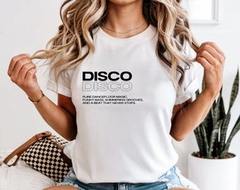 Disco T-Shirt, Disco Music T-Shirt, Dance Party Shirt, Music Lover Gift, Festival Outfit, Disco Funk Retro Tee, Disco Outfit