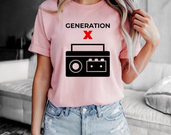 Camiseta Gen X Forever, camiseta gráfica retro, regalo para la Generación X, camiseta gráfica de radio, camiseta vintage de la Generación X, camiseta Orgullosa de la Generación X