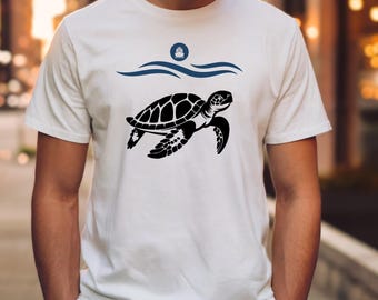 Sea Turtle T-Shirt, Ocean Lover's Shirt, Beach Vacation Gift, Nautical Shirt, Sea Lover Gift, Marine Animal Apparel, Ocean Vibes T-Shirt