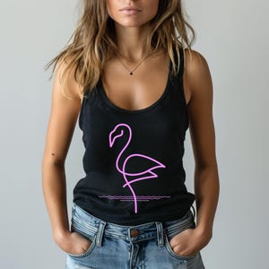 Flamingo Sleevles Shirt, Summer Shirt, Beach Vacation Outfit, Pool Party Shirt, Summer Fashion Shirt, Pink Flamingo, Holiday Shirt