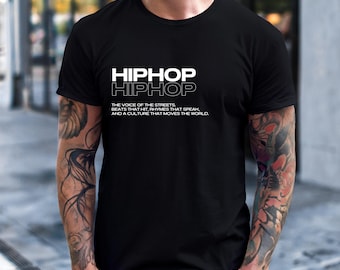 T-shirt hip hop, T-shirt unisexe, Mode streetwear, Chemise pour mélomane, Vêtements de culture urbaine, Cadeau pour les fans de hip hop, T-shirt urbain