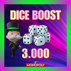 3k Dice Boost Monopoly Go - Please Read Description