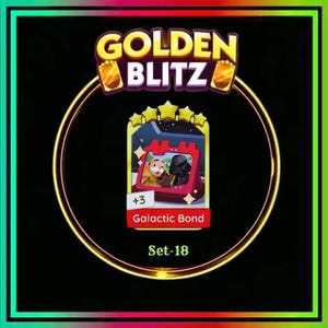 Galactic Bond _ Monopoly Go_Set 18 - 5-Sterne-Aufkleber Golden Blitz - Event Am Juni 22th - Schnelle Lieferung