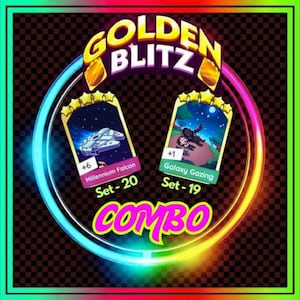 モノポリーGo_5スターゴールデンブリッツ - ギャラクシーガイジングとミレニアムファルコン - セット19とセット20 - ゴールドステッカー - 6月28日イベント_迅速な配送