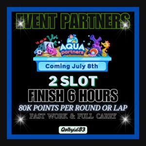 2 SLOT_Monopoly Go_Aqua Partners - Full Carry - 8th July 2025