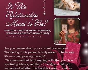 Is This Relationship Meant to Be? | Spiritual Tarot Reading | Guidance, Warnings & Destiny Insight (PDF)