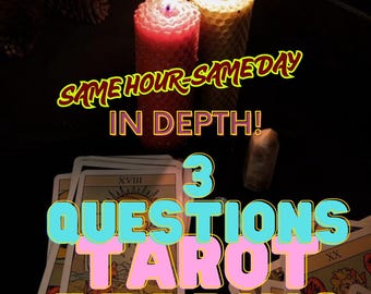 3 Question Tarot Reading, Future Psychic Reading, Psychic Tarot Cards Reading, Same Hour Tarot Reading, Love Tarot Reading, Friendship