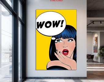 Pop Art Canvas Print, Retro Comic Woman, 50s Style Decor - Etsy