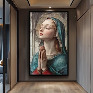 Virgin Mary Renaissance Canvas Print: Catholic Home Decor