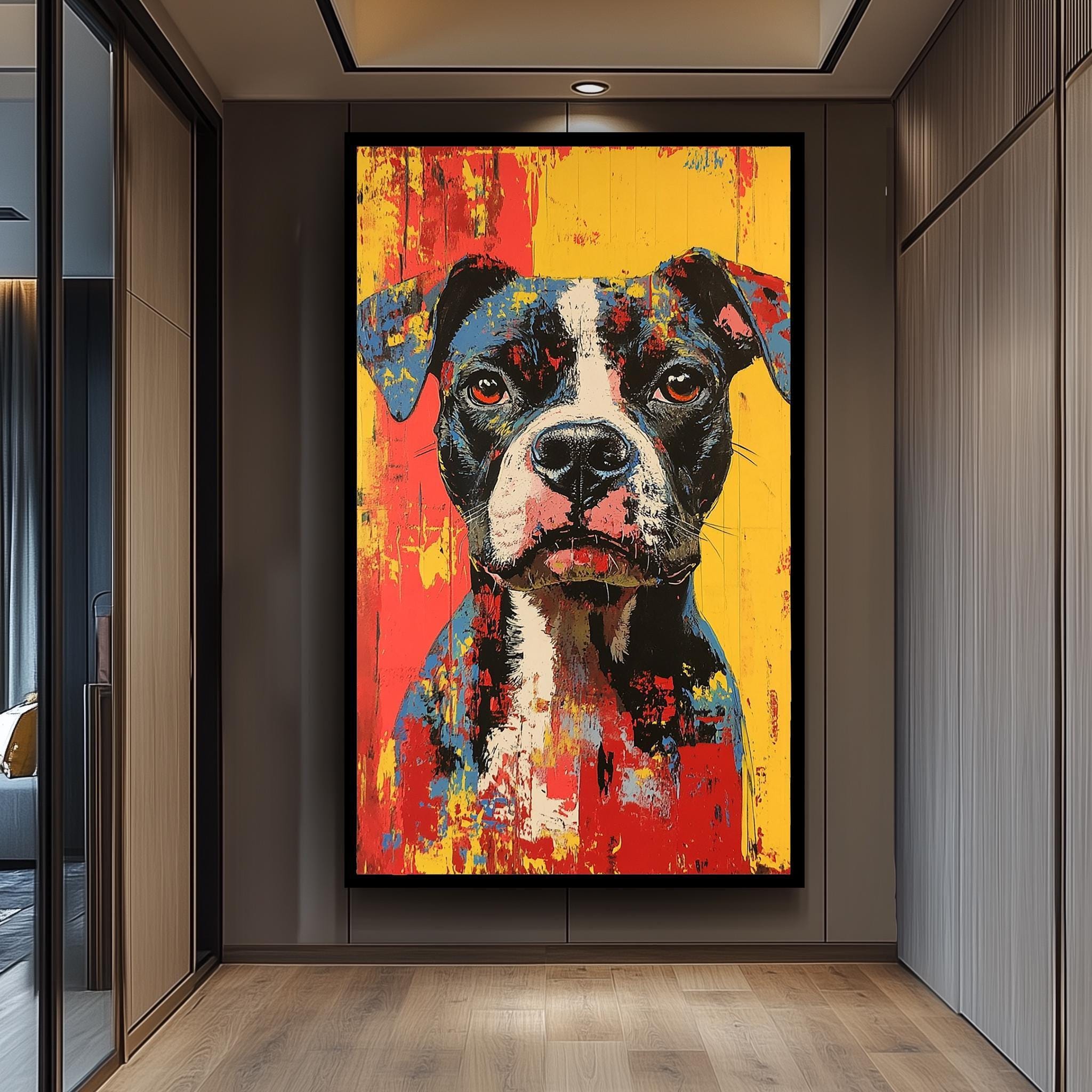 Colorful Boxer Dog Portrait – Modern Pop Art Canvas Print - Etsy