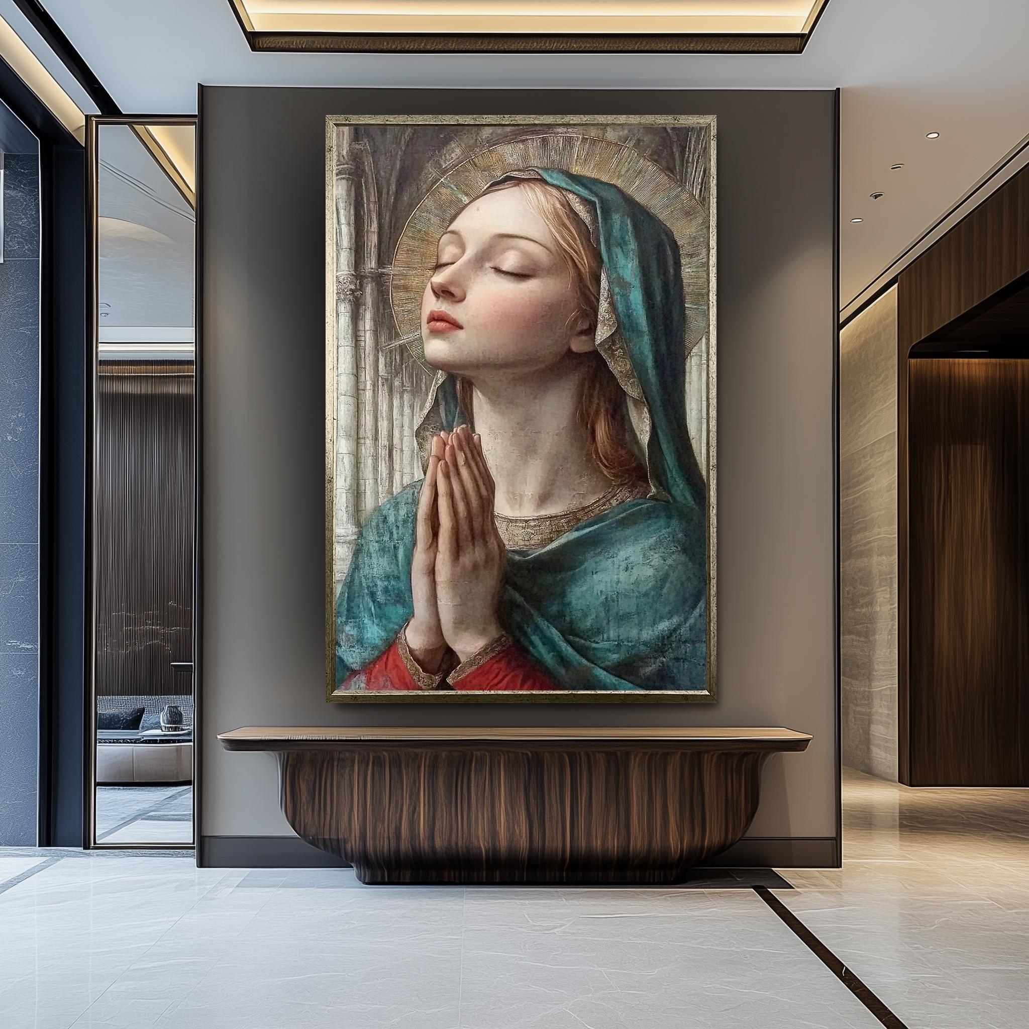 Virgin Mary Canvas Print: Renaissance Catholic Wall Art - Etsy