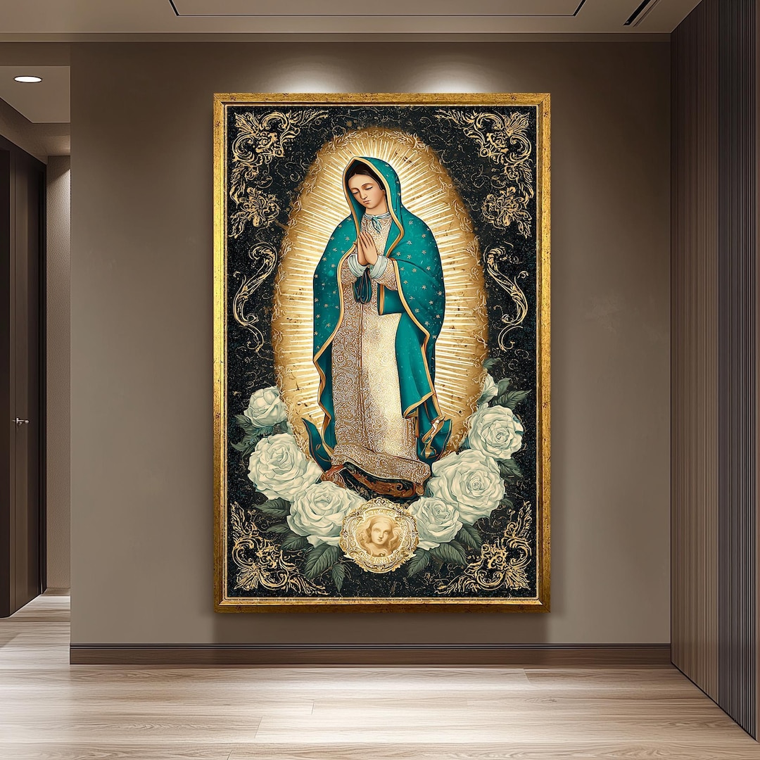 Our Lady of Guadalupe Wall Art Full Body Catholic Canvas Print Virgin ...