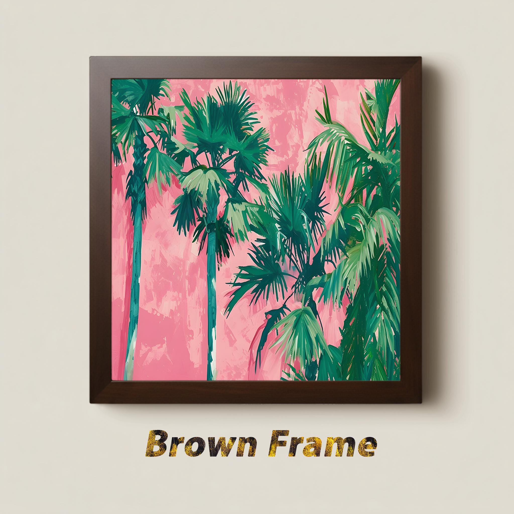 Pink Palm Tree Canvas Print, Tropical Wall Art, Beverly Hills