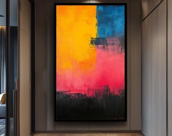 Rothko Inspired Color Field Canvas Print, Modern Abstract Wall Art for Living Room or Bedroom, Minimalist Mid Century Style Decoration