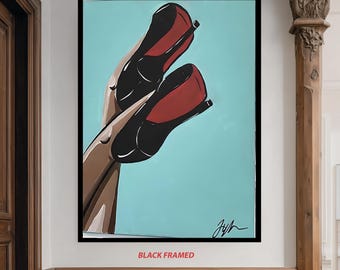 Red Ladies Heels, Fashion Decor Shoe Diva I Fashionista Art Print