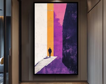 Abstract Silhouette Art Print Modern Minimalist Wall Decor, Contemporary Figure Canvas Painting For Stylish Bedroom Or Living Room Design