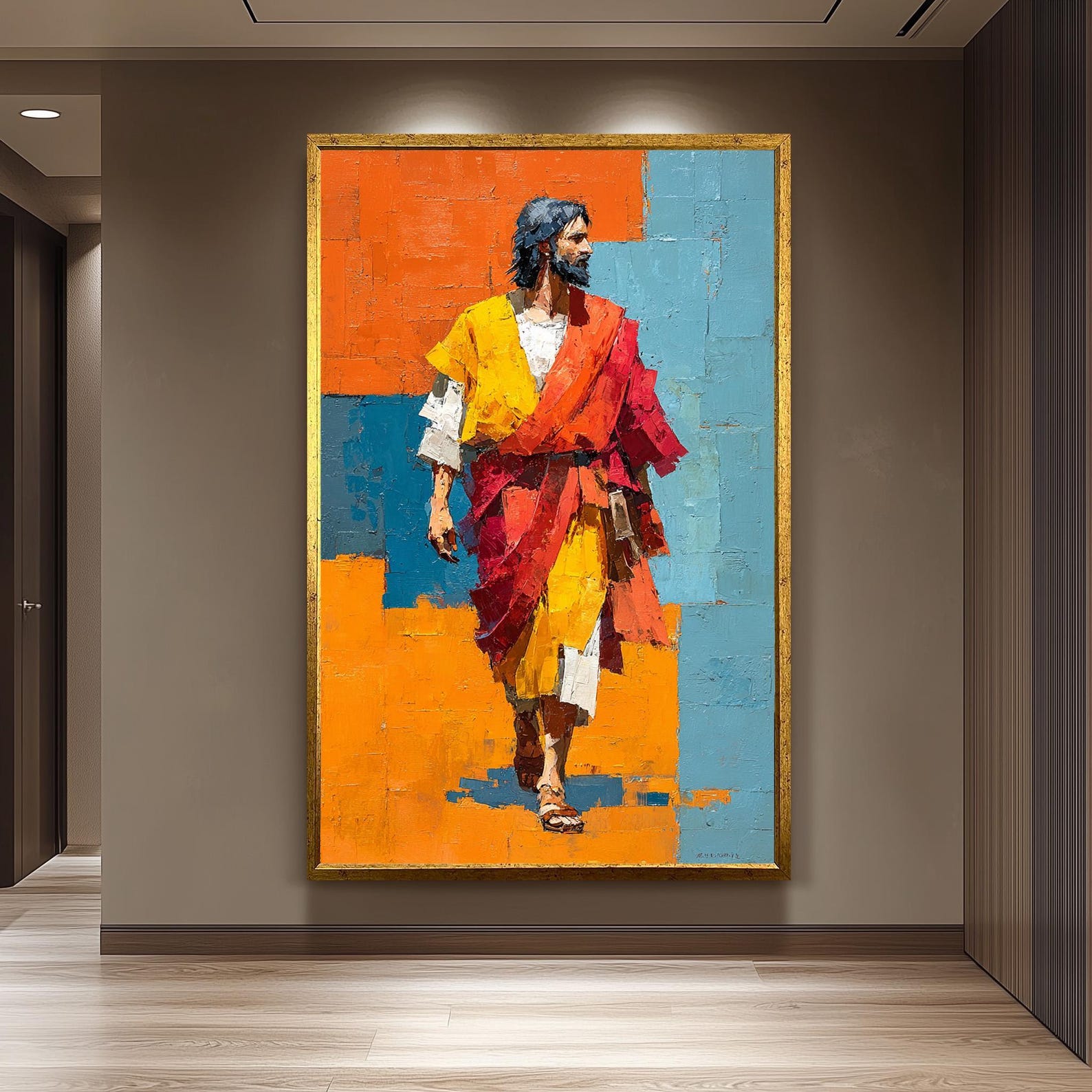 Abstract Jesus Canvas Print: Bold Christian Wall Art - Etsy