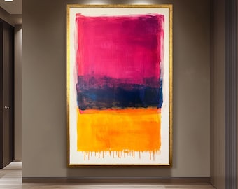 Rothko Inspired Color Field Canvas Print, Modern Abstract Wall Art for Living Room or Bedroom, Minimalist Mid Century Style Home Decor