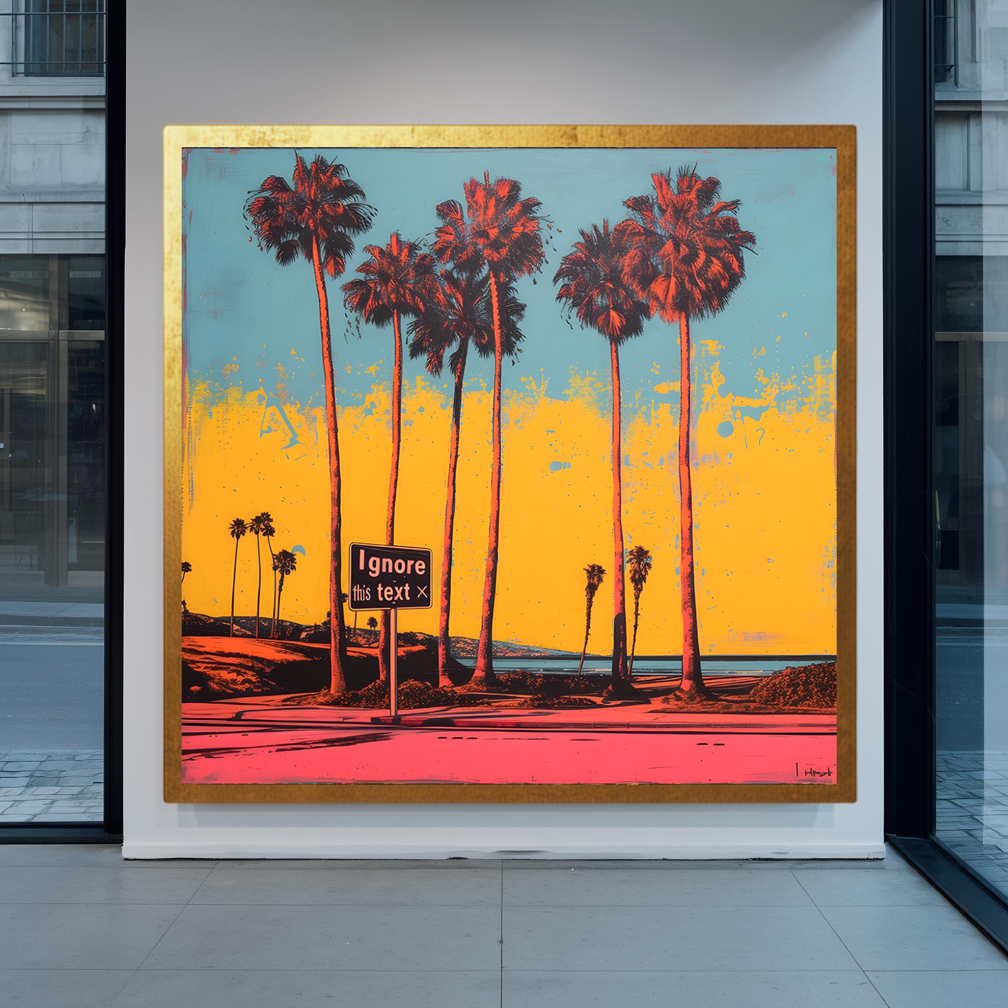 キャンバスプリントアート palm tree 絵画 額付き インテリア Retro Palm Tree Canvas Print, California Beach Pop Art - Etsy Israel