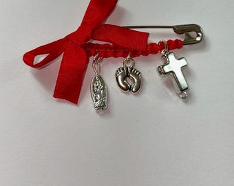 Silver pregnancy safety pin