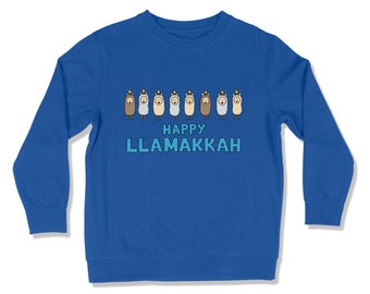 Llama Llamakkah Ugly Hanukkah Sweater All Over Toddler Ankle Socks