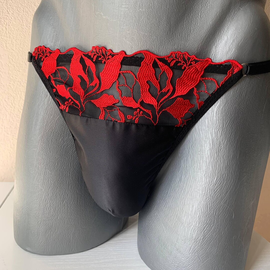 Men s Thongs Gift pink Luxury Men s Thong Satin With Lace Lace Men s men-s-thongs-gift-pink-luxury-men-s-thong-satin-with-lace-lace-men-s