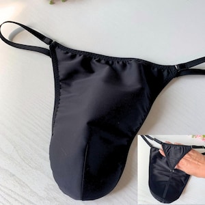 Men&#39;s Thongs gift|lilac luxury men’s thong satin with lace, Lace men’s soft thong, men’s soft thong, A gift for him. High-quality gift set
