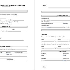 Pennsylvania Rental Application Form (Editable Word)