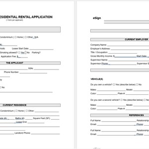 California Rental Application Form (Editable Word)