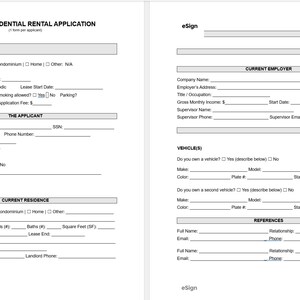 Florida Rental Application Form (Editable Word)