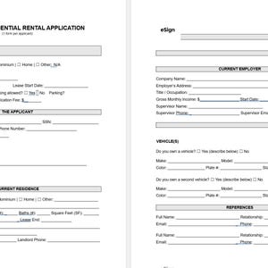 New York Rental Application Form (Editable Word)