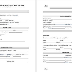 Georgia Rental Application Form (Editable Word)