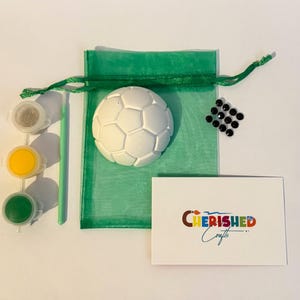 Football Party Favours – Paint Your Own Kits | Football, Trophy & Medal Ornaments | Sports | Kids Birthday | Children Football Gift 1