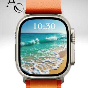 Beach Apple Watch Face , Apple Watch Wallpaper, Tropical Waves Watch Background, Pretty Apple Watch Face Instant, Download for Summer, Ocean