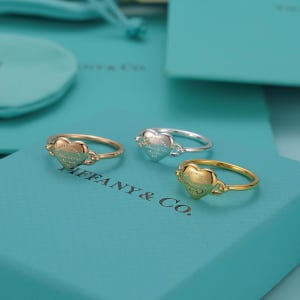 S925 silver women's ring, Tiffany love ring, birthday gift for her