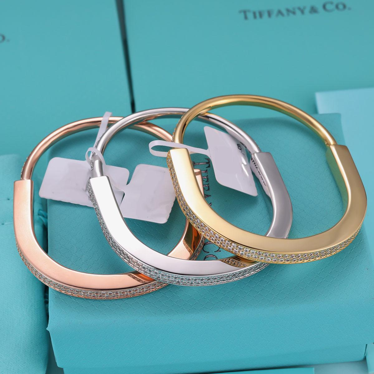 17cm Tiffany Bracelet, Diamond U-shaped Lock Bracelet, Return To Bracelet, Stacking Bracelet, Lucky Bracelet, Gift for Her