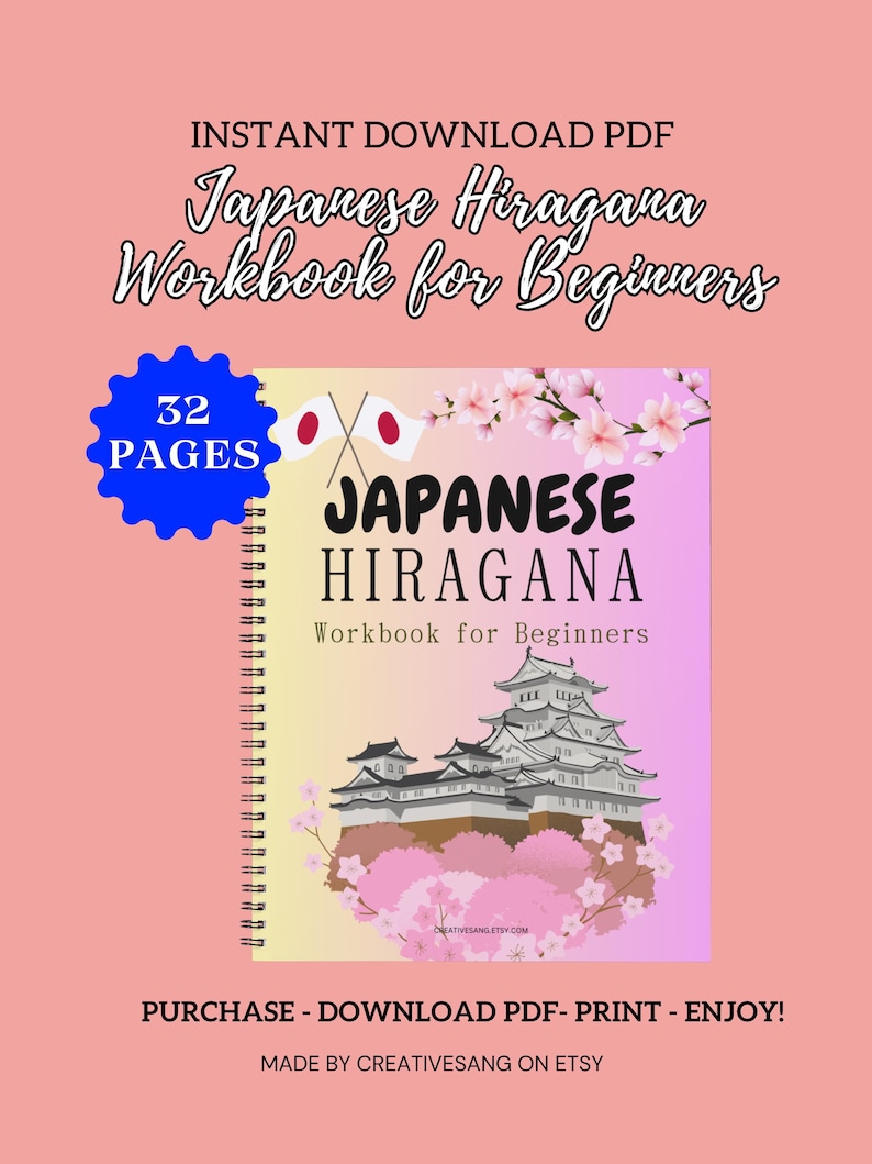 Japanese Writing Handbook.pdf Hiragana Workbook PDF: Japanese Writing Practice for Beginners (digital ...