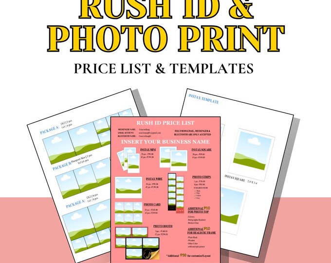 Canva ID Photo Templates: Drag & Drop Print Sizes (digital Download ...