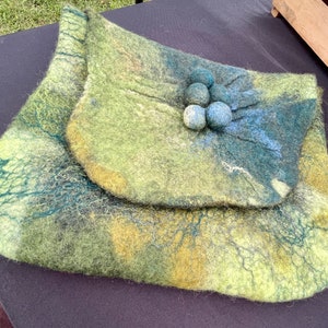 Felted Tablet Case Nuno Felted Unique Gift Purple