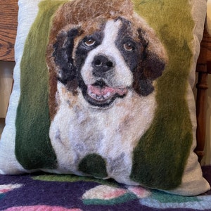 Custom Felted Portrait of Your Pet, Needle Felted  Picture