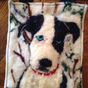 Custom Felted Portrait of Your Pet, Needle Felted  Picture