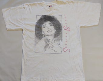 Camiseta vintage de los años 90 de Shirley Bassey con puntada simple Airak, una rareza