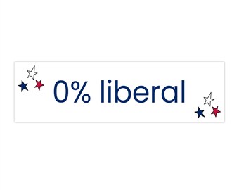 Oval 0% Liberal Sticker Decal | Conservative Anti-Antifa Vinyl Graphic By WarlordOne